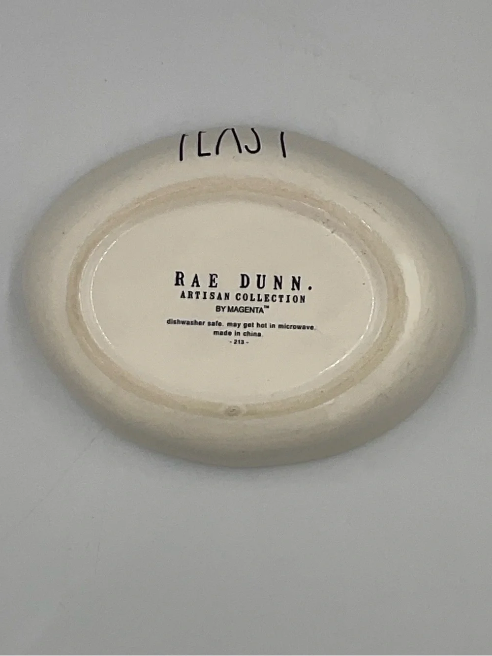Rae Dunn “FEAST” Small Ceramic Cat/Pet Food Bowl